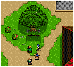 Use the wooden panel at the tree in Ribble in Shining Force II