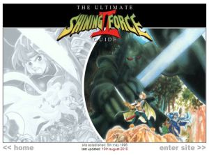 Screenshot of the old-look Ultimate Shining Force 2 Guide