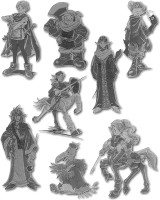 Pictures of some characters from the Manual