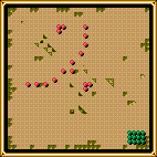 Map of Shining Force 2's Battle #34